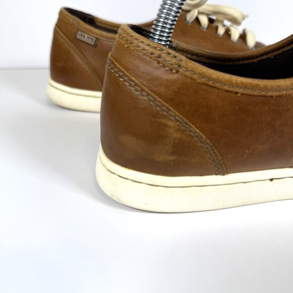LL BEAN Women's sneakers 9M Brown Leather Low Top Lace Up - Picture 11 of 11